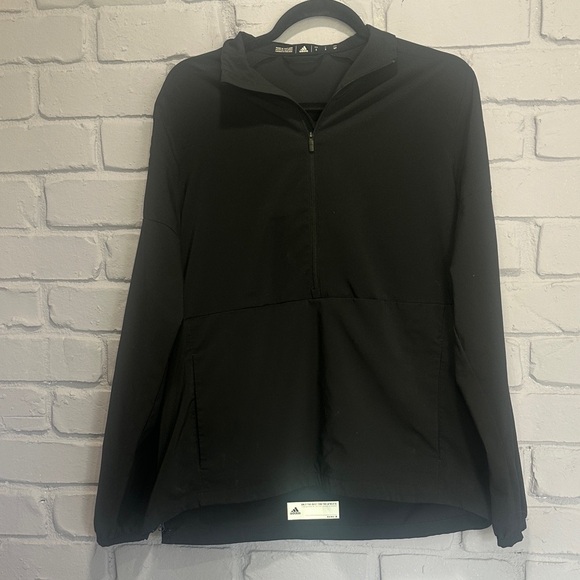 adidas Sweaters - NWOT Adidas Black Half-Zip Hoodie size S